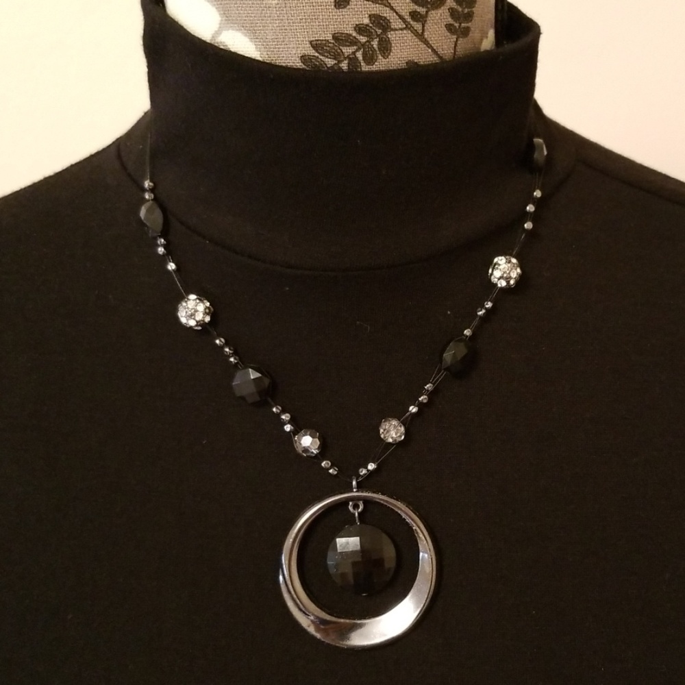 Black Beaded Necklace